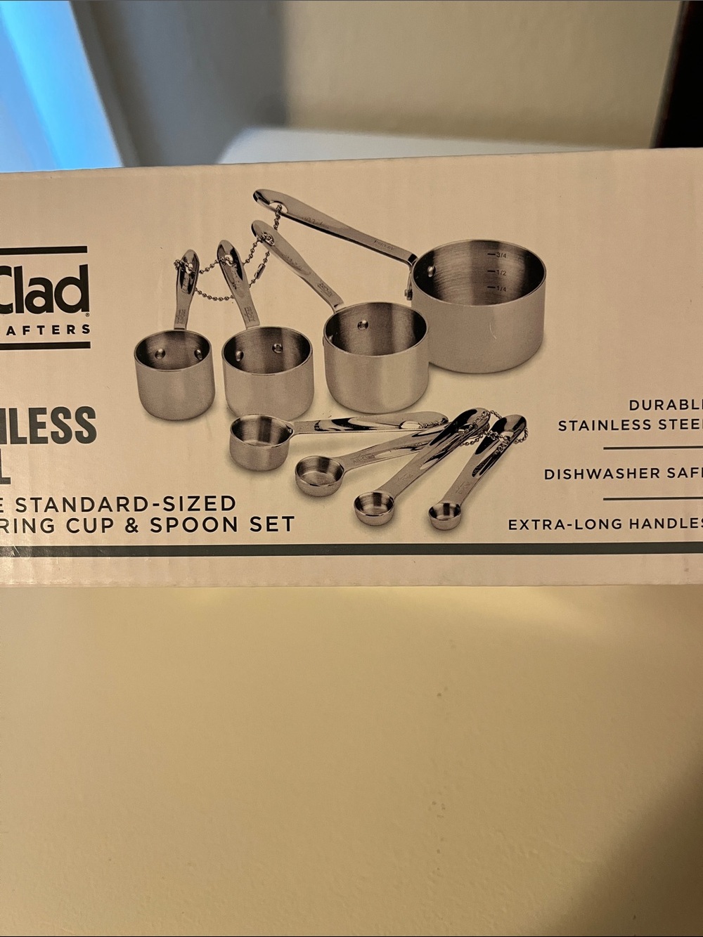 All-Clad Stainless Steel 8-Piece Measuring Cup & Spoon Set - NIB - Picture 2 of 2